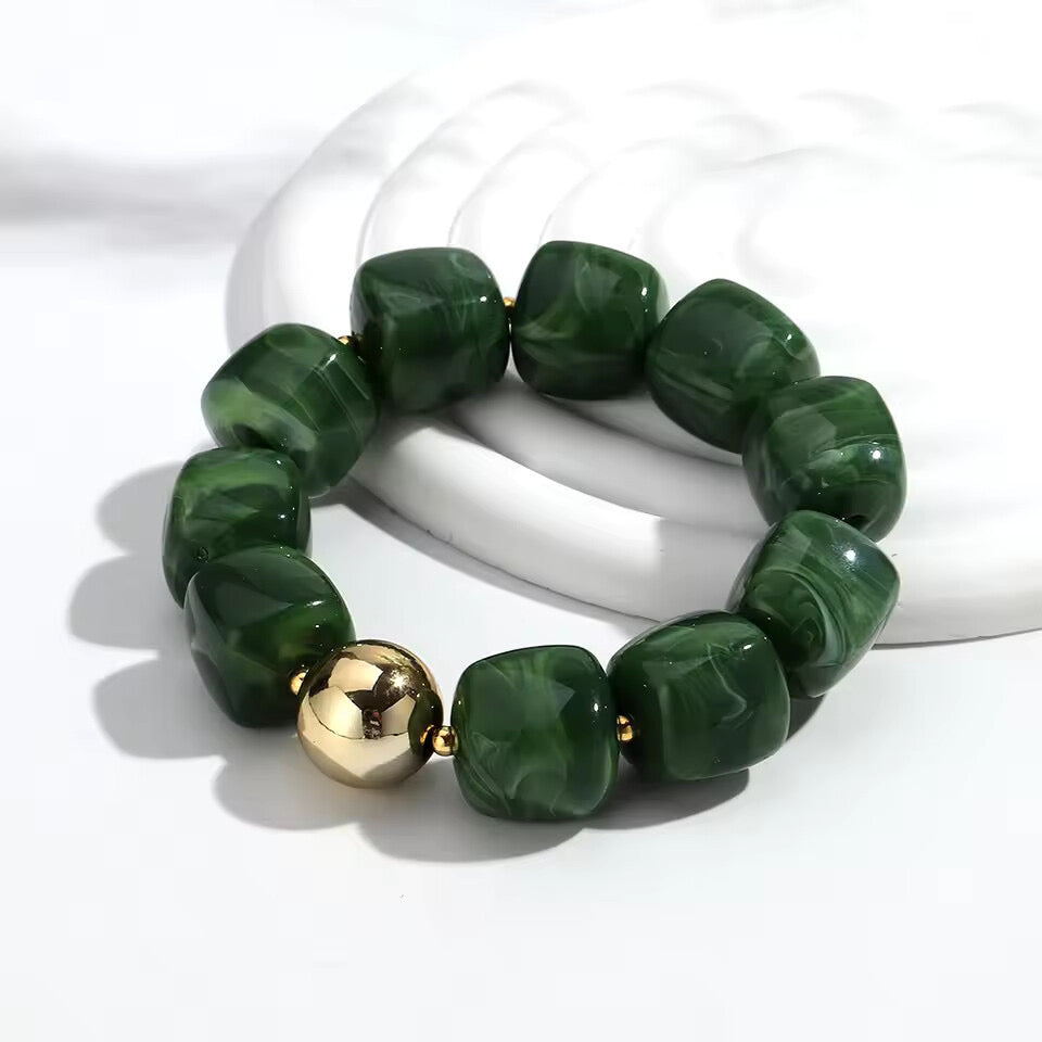 Acrylic Beaded Chunky Bracelet