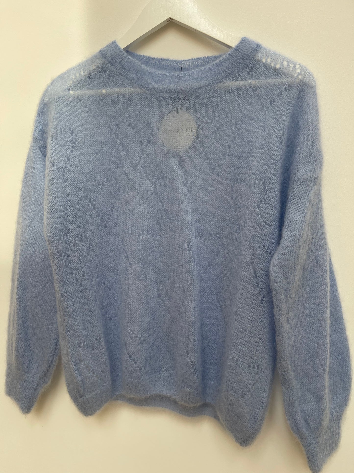 Mohair Jumper Heart Detail , sky blue