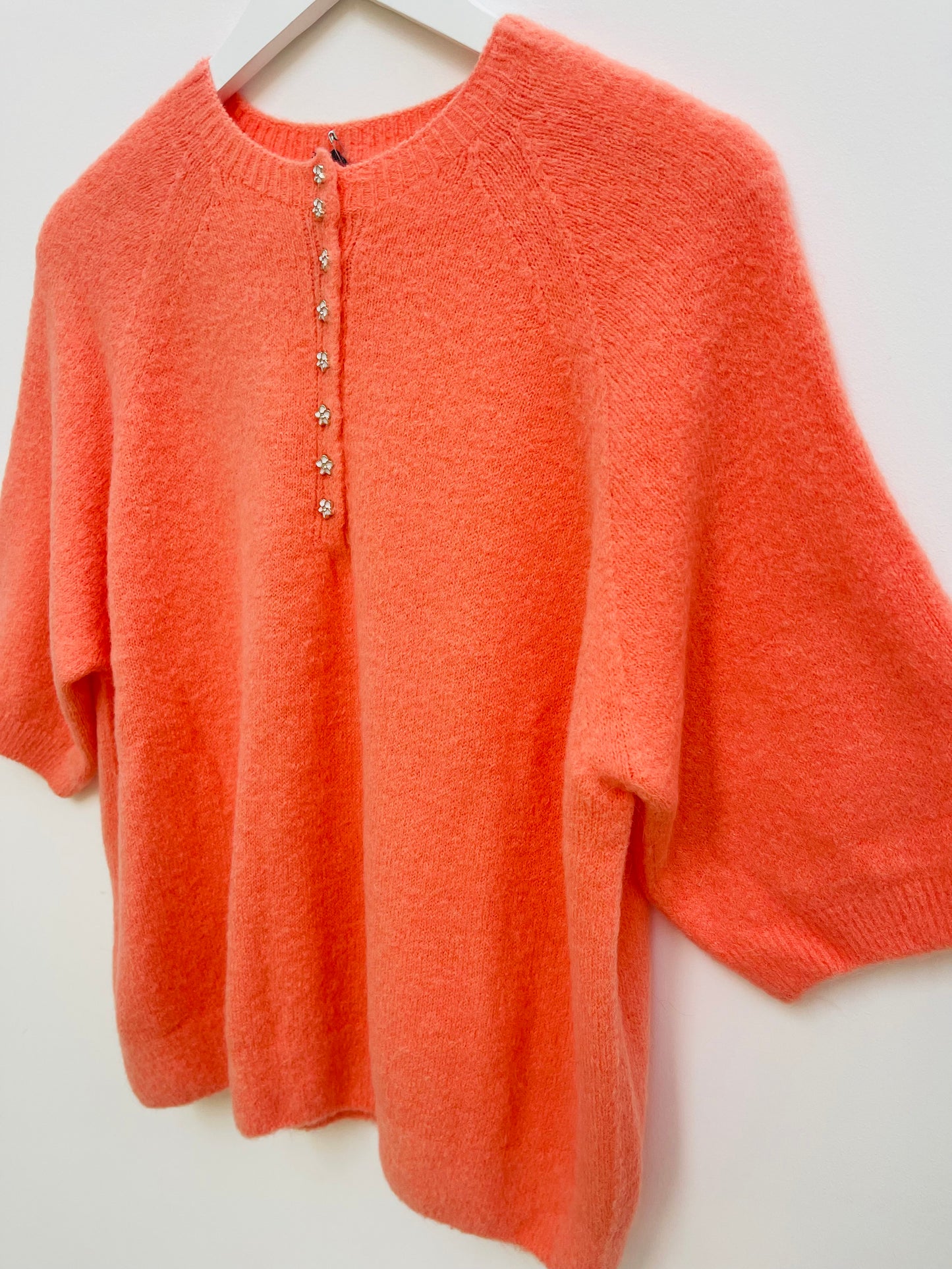 Alpaca Diamonte Jumper , papaya
