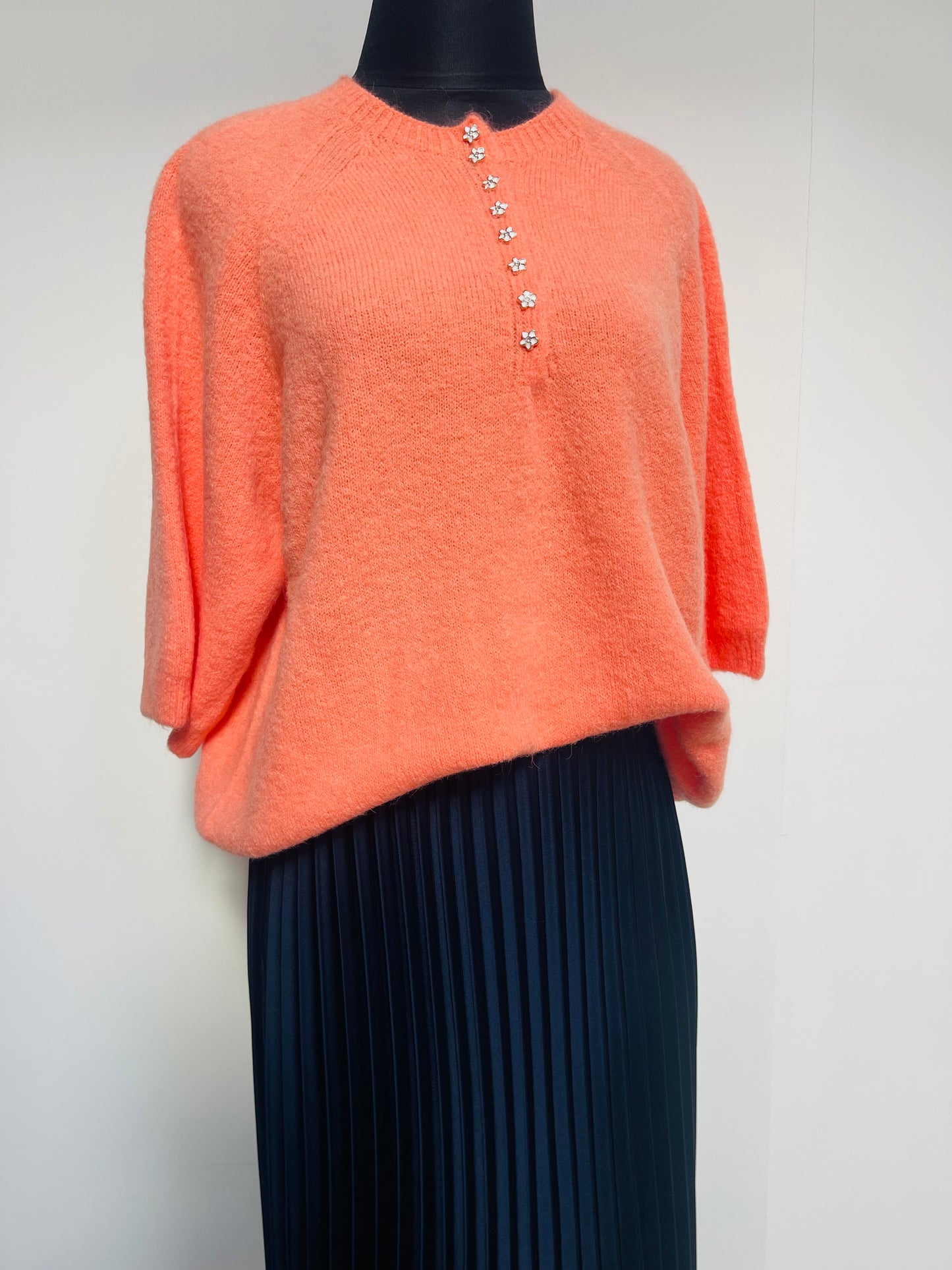 Alpaca Diamonte Jumper , papaya