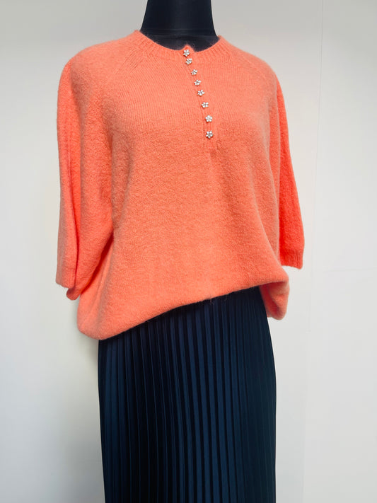 Alpaca Diamonte Jumper , papaya