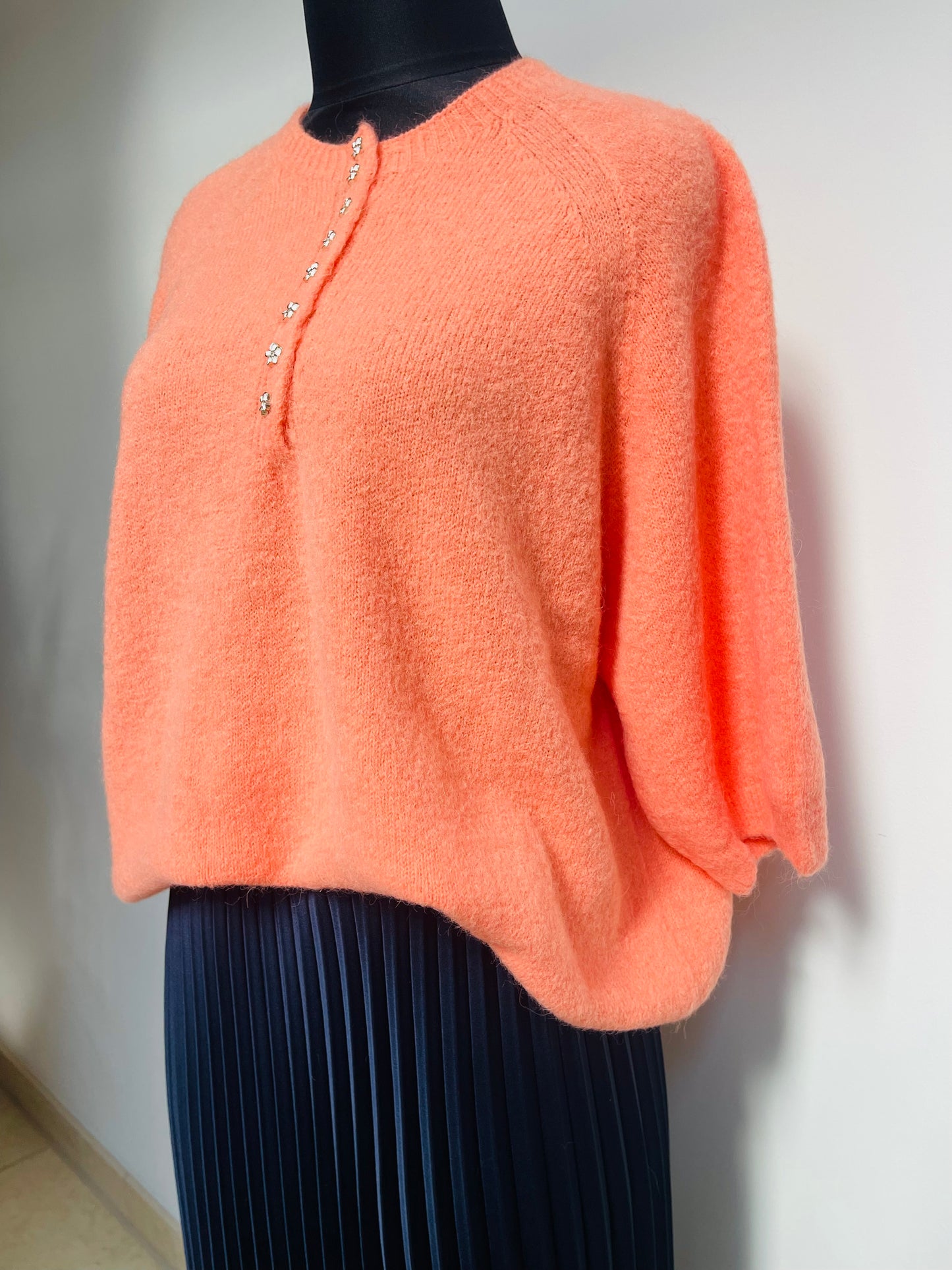 Alpaca Diamonte Jumper , papaya