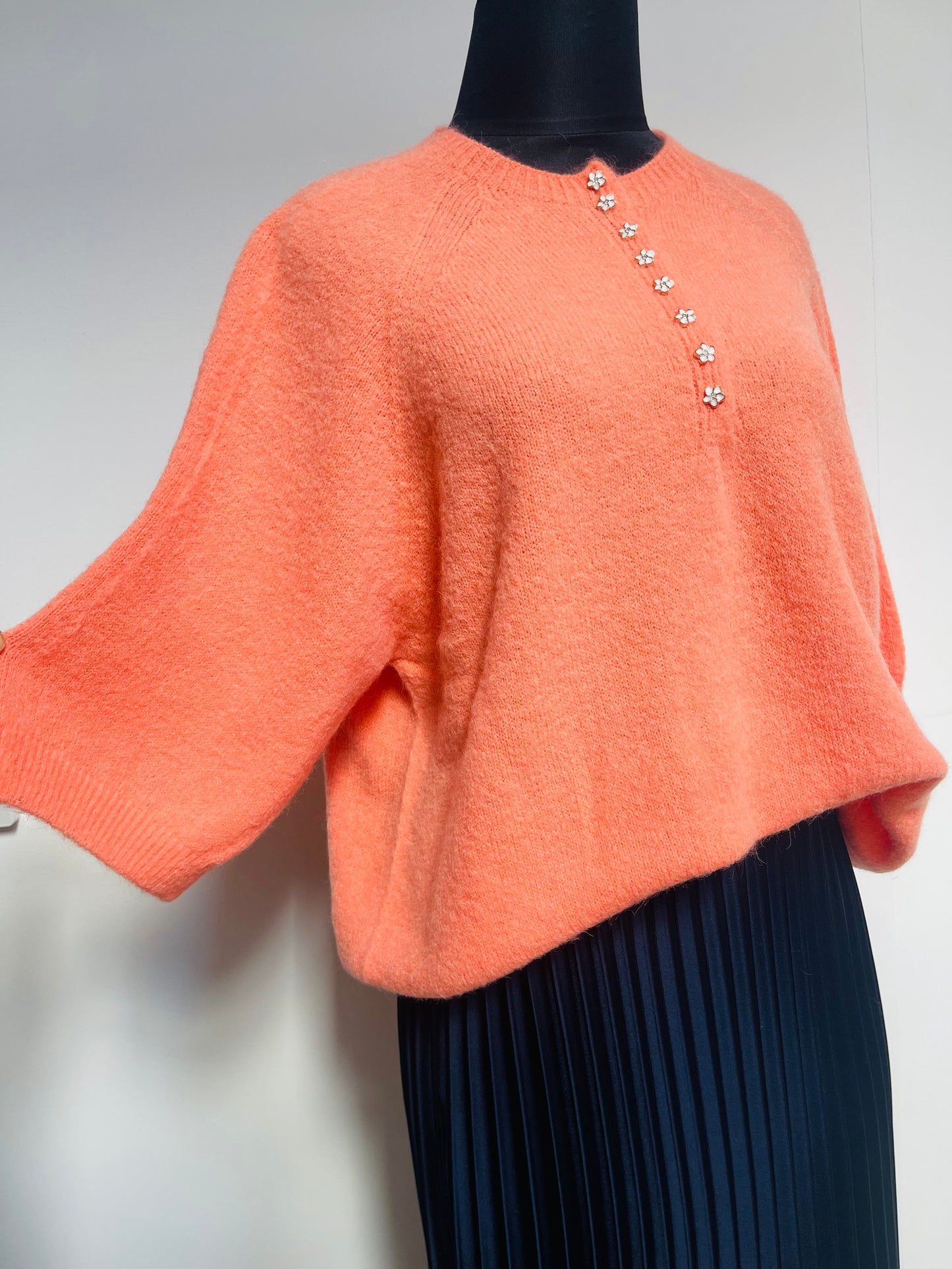 Alpaca Diamonte Jumper , papaya