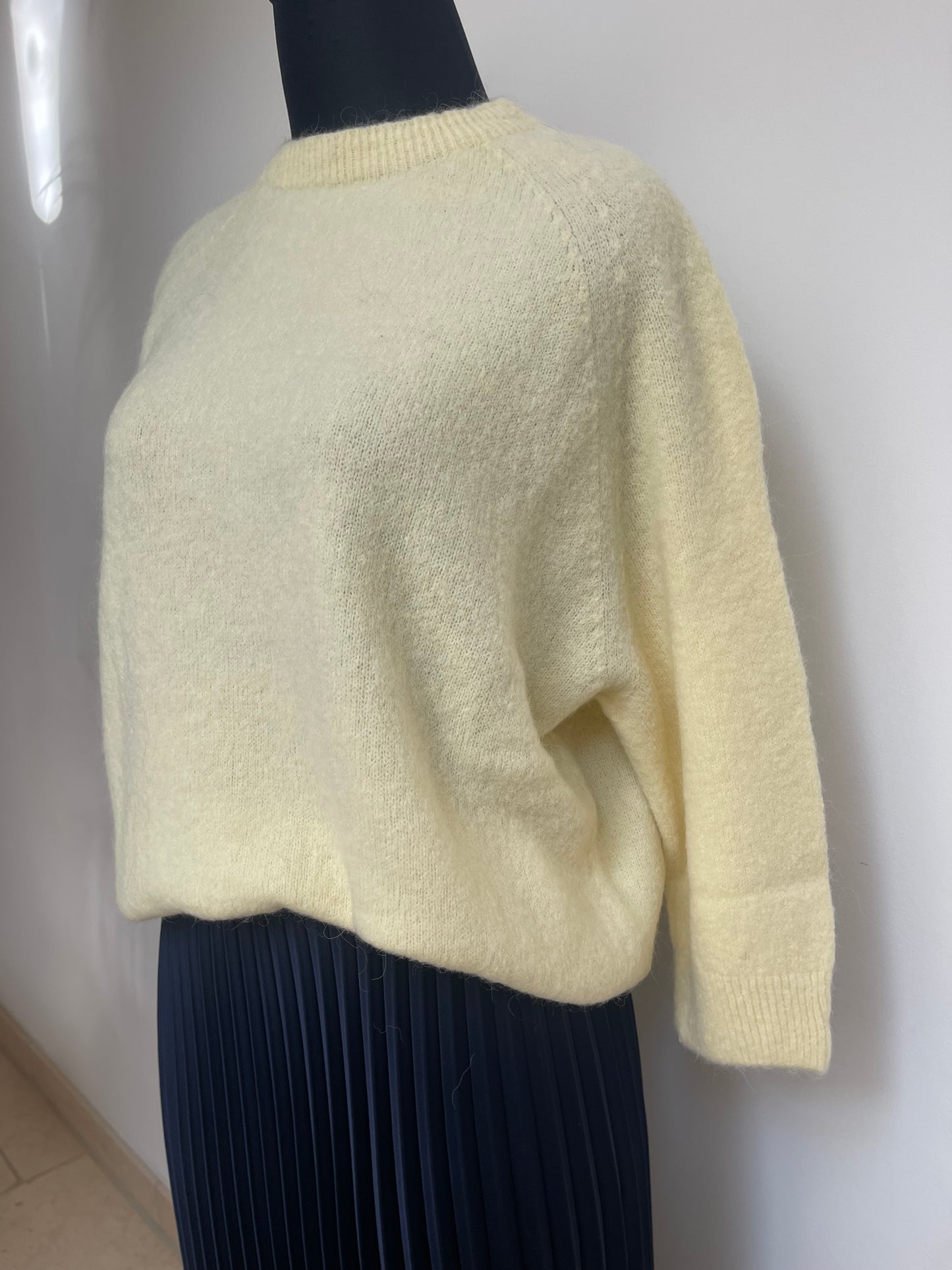 Alpaca Jumper 3/4 Sleeve , butter