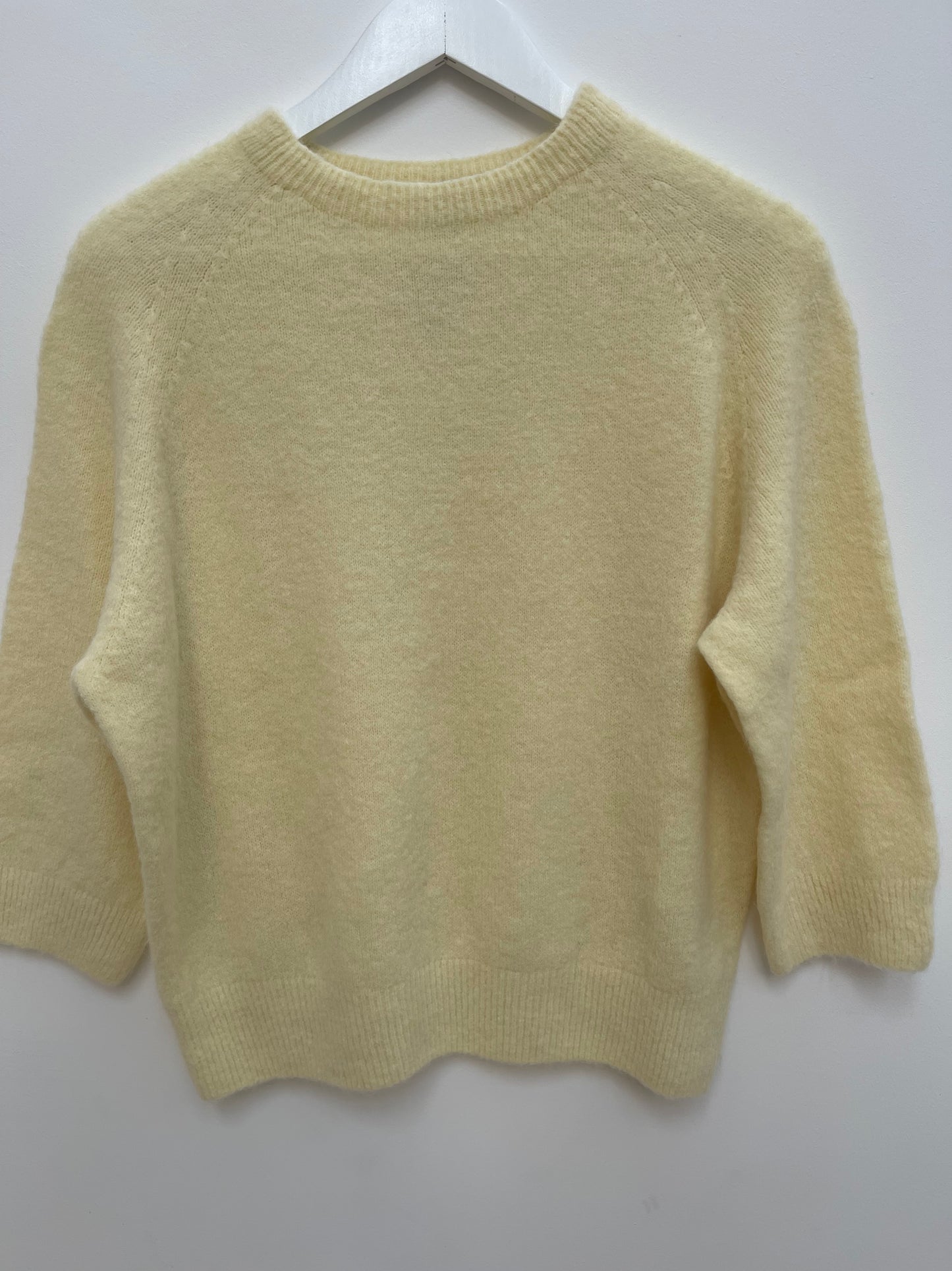 Alpaca Jumper 3/4 Sleeve , butter