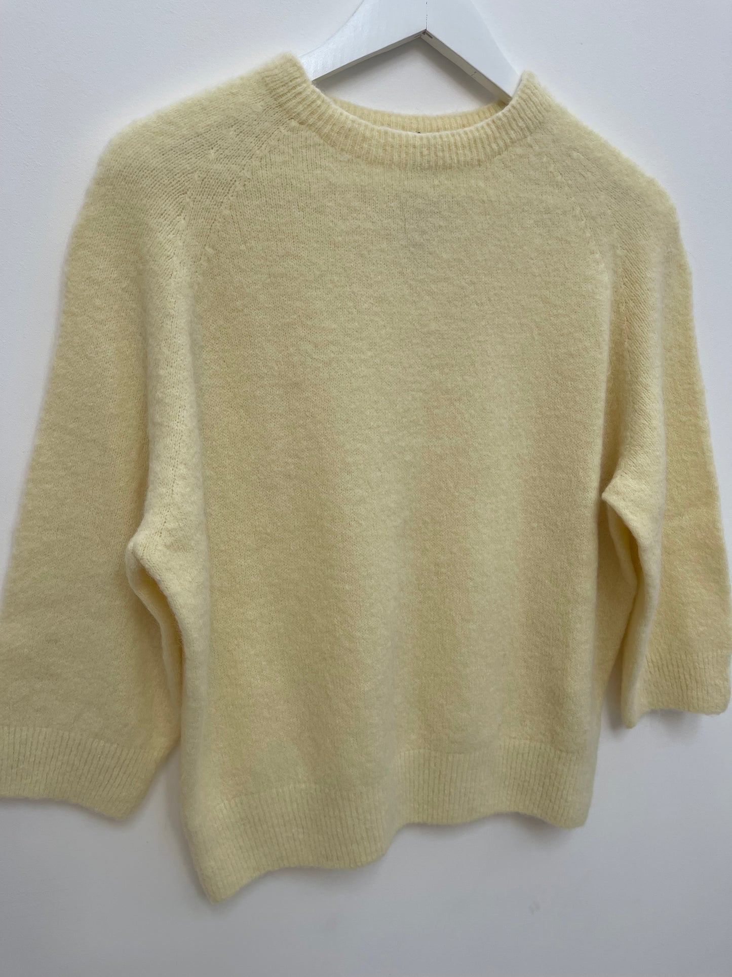Alpaca Jumper 3/4 Sleeve , butter