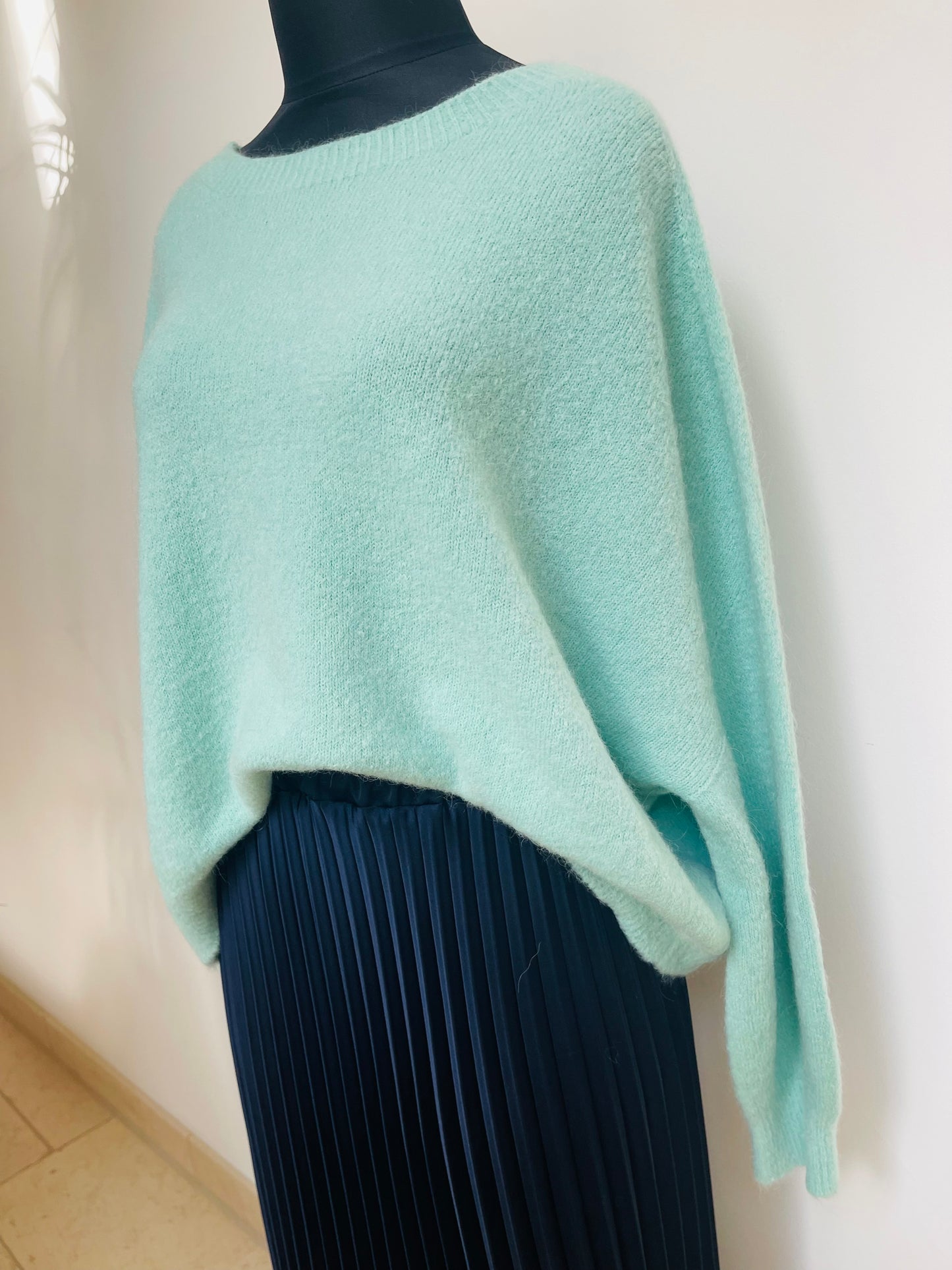 Alpaca Jumper Long Sleeve , mint green