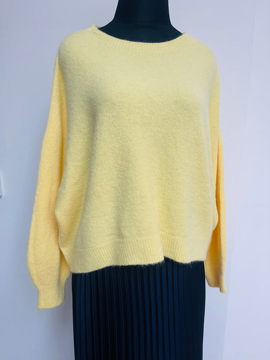 Alpaca Jumper Long Sleeves , lemon