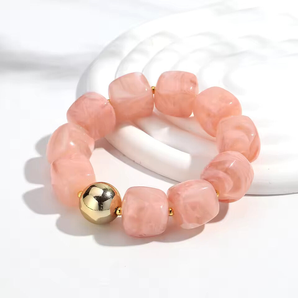 Acrylic Beaded Chuncy Bracelet