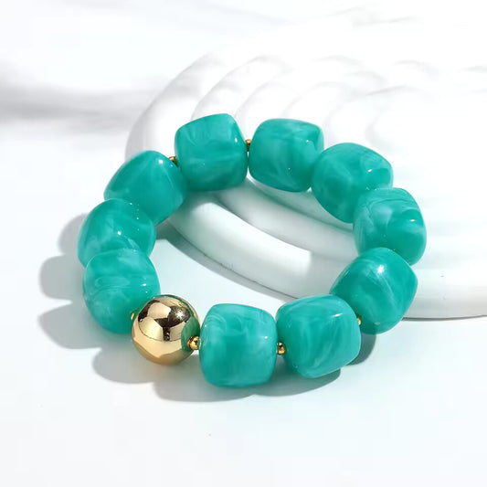 Acrylic Beaded Chunky Bracelet