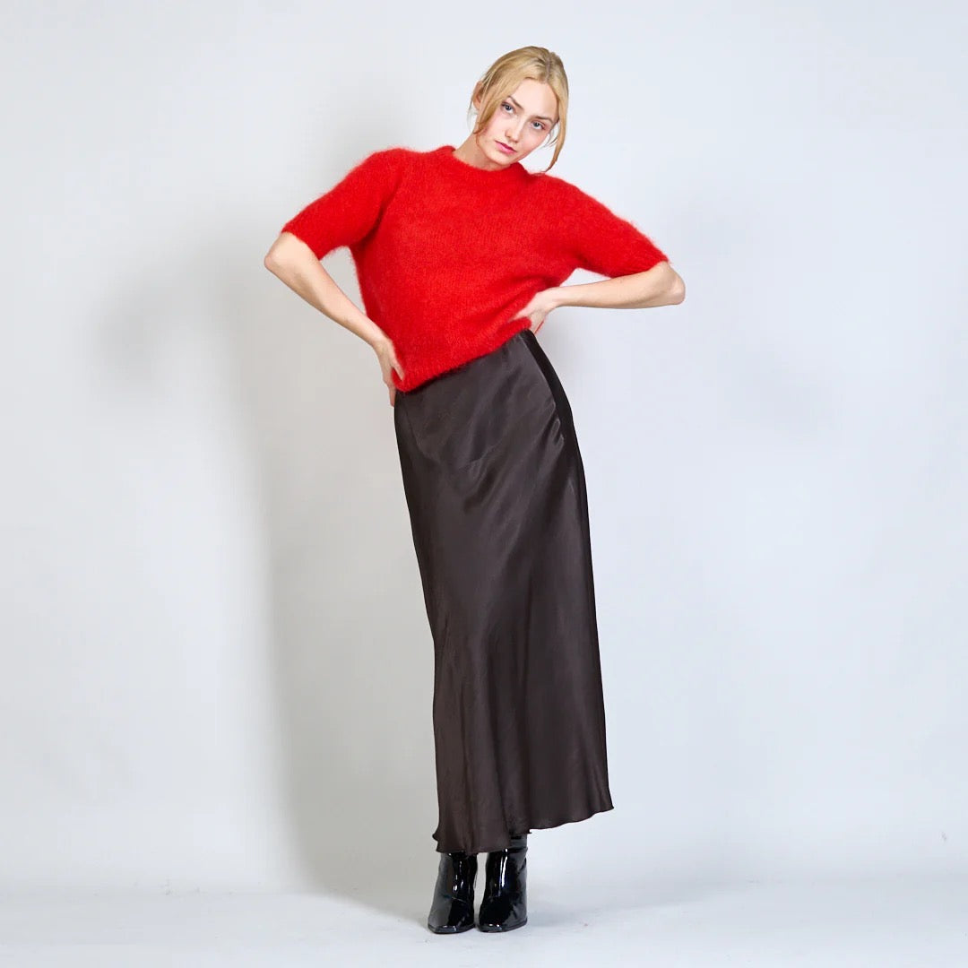 Mohair Jumper Short Sleeve , red