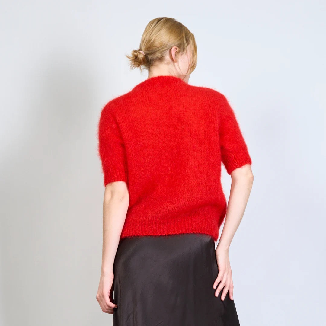 Mohair Jumper Short Sleeve , red